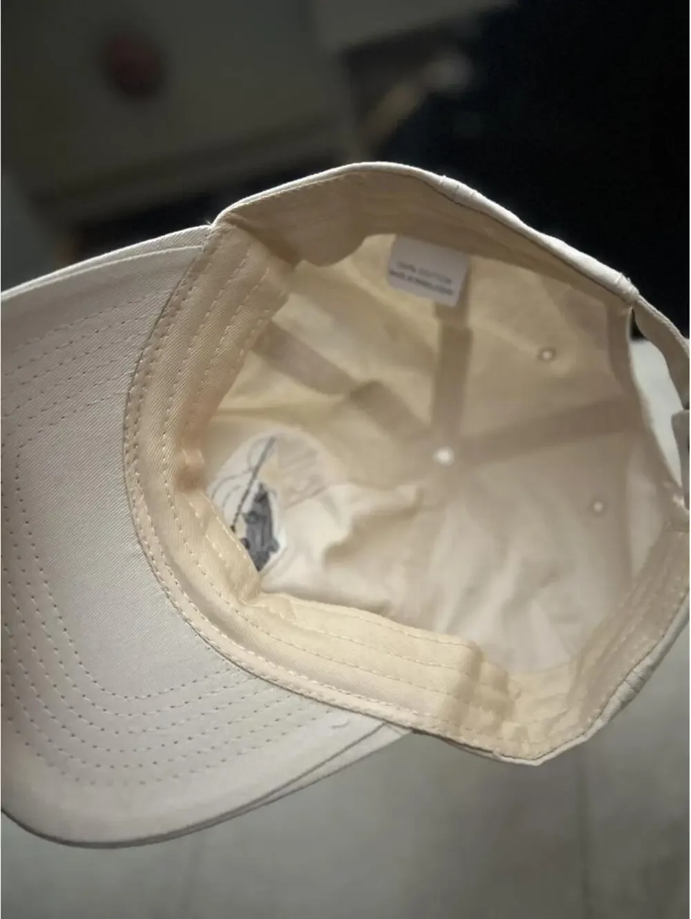 Women's Cream and Tan Hat